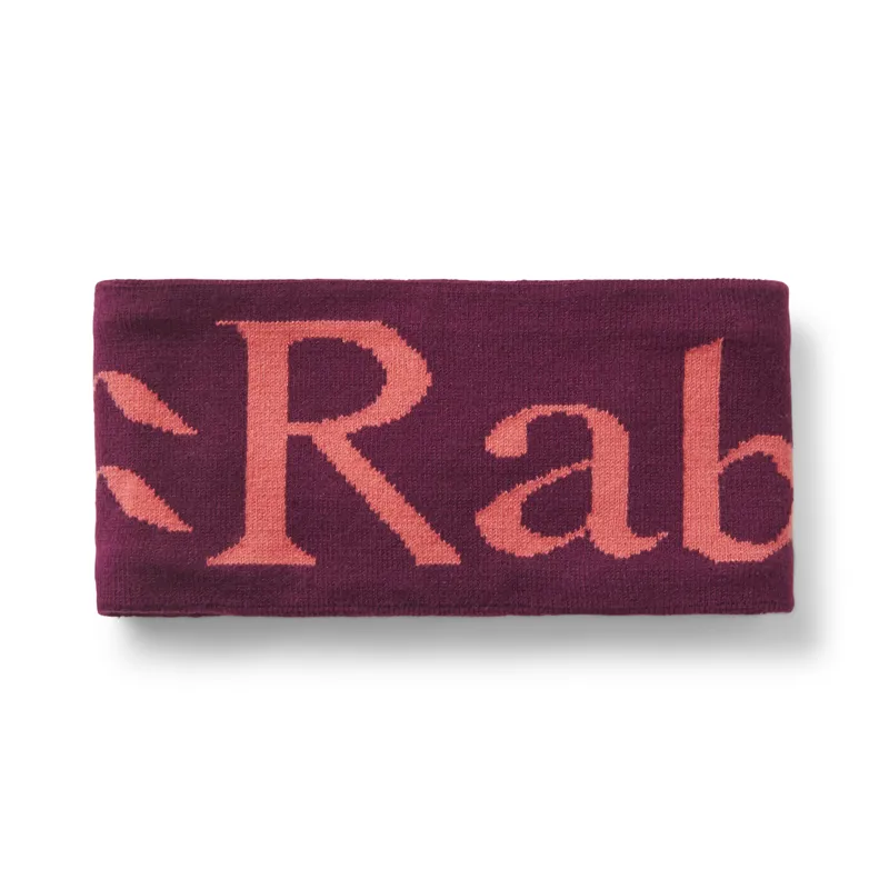 Rab Knitted Logo Headband Mulberry / Hibiscus