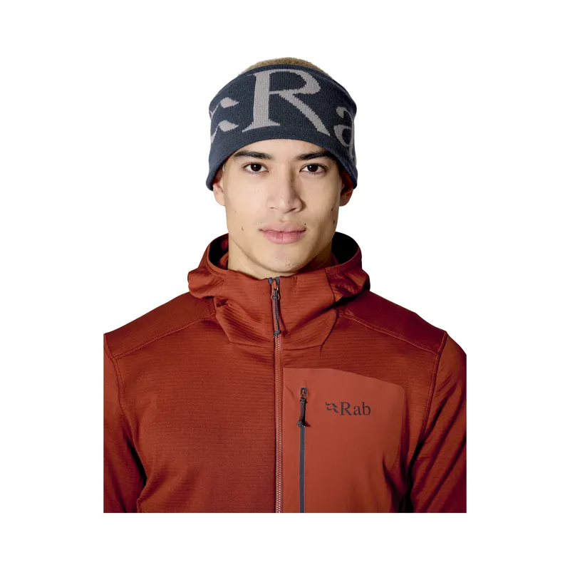 Rab Knitted Logo Headband Tempest Blue / Light Zinc-1