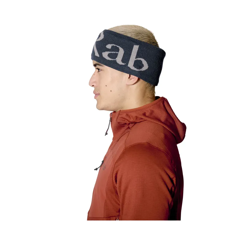 Rab Knitted Logo Headband Tempest Blue / Light Zinc-2