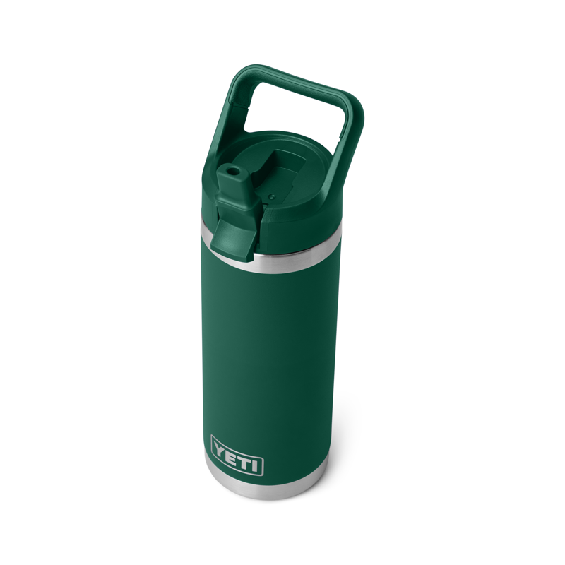 YETI Rambler 18oz Colour Straw Bottle Black Forest Green-3