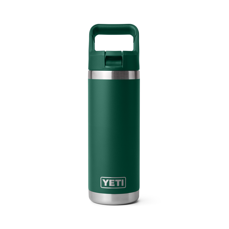 YETI Rambler 18oz Colour Straw Bottle Black Forest Green-2