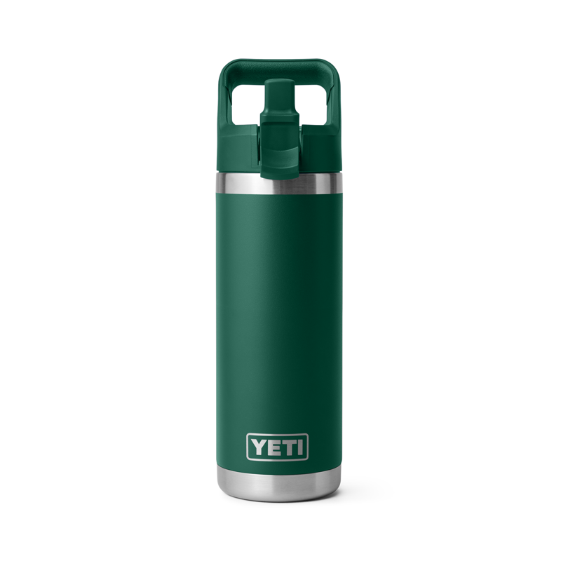 YETI Rambler 18oz Colour Straw Bottle Black Forest Green