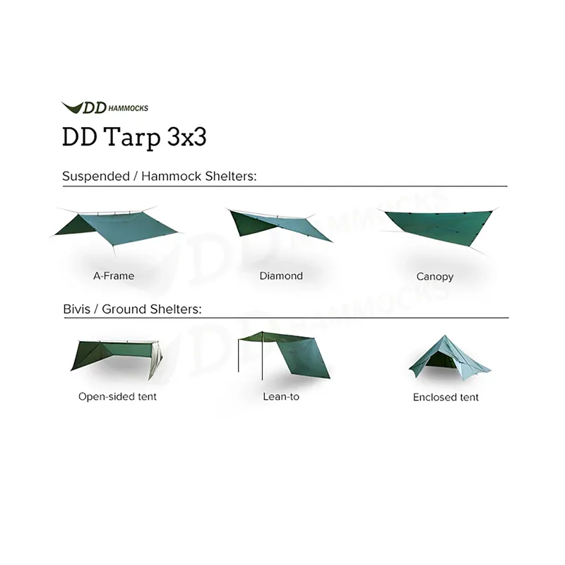 DD Hammocks 3x3 Tarp Olive-5