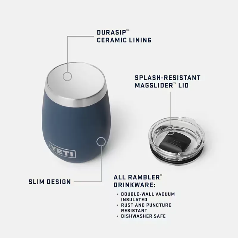 YETI Rambler 10oz Ceramic Lining Wine Tumbler White-2