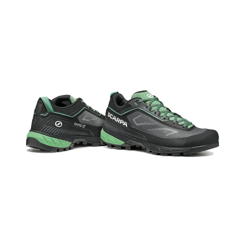 Scarpa Women's Rapid LT Approach Shoes Anthracite / Light Green-3