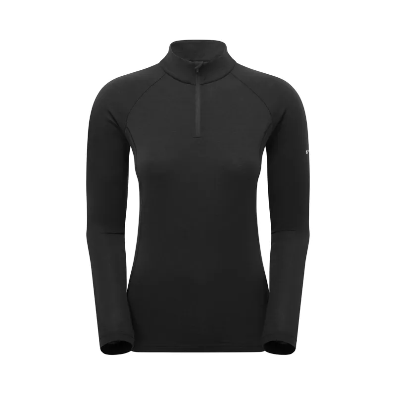 Montane Women's Malli Long Sleeve Zip T-Shirt Black