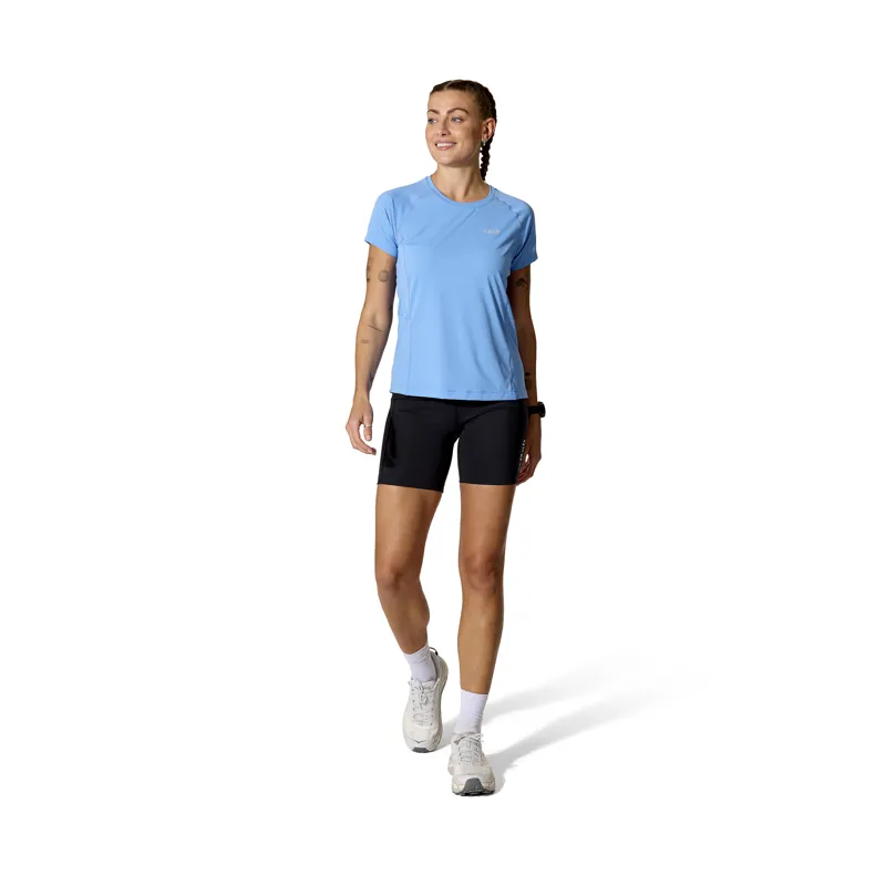 Rab Women's Sonic Ultra Tee Bluebird / Light Zinc-3