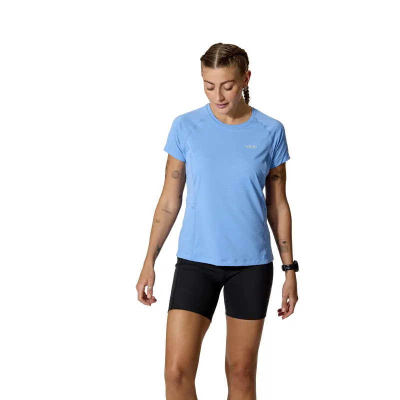 Rab Women's Sonic Ultra Tee Bluebird / Light Zinc-2