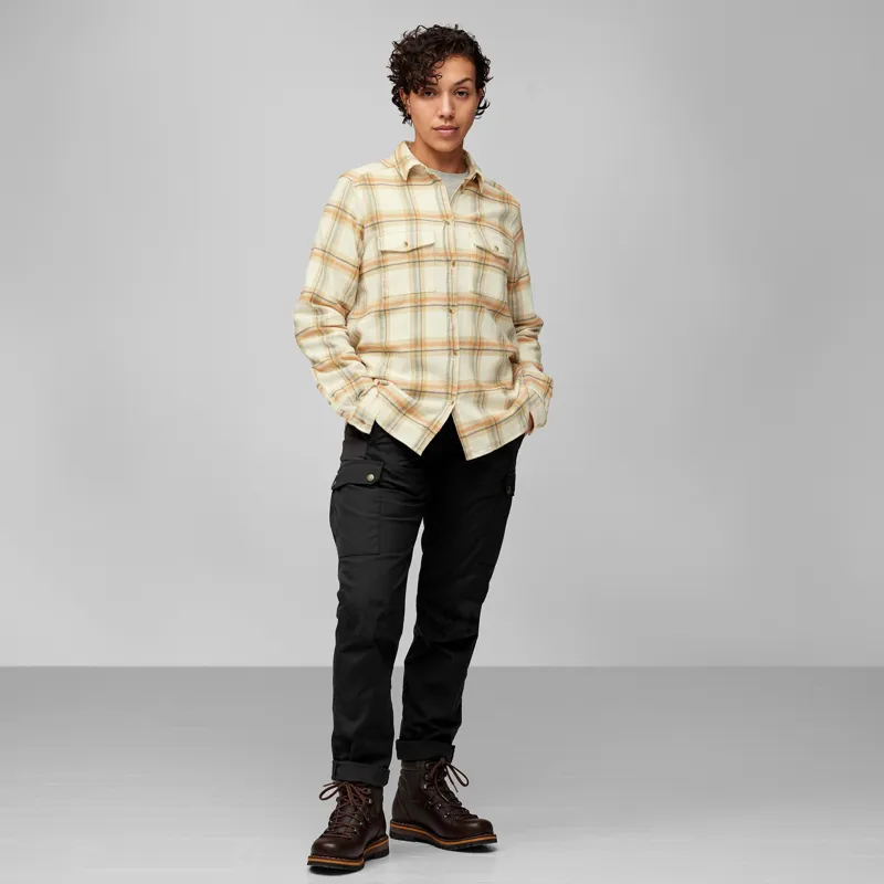 Fjallraven Women's Ovik Heavy Flannel Shirt Dawn Blue/ Breeze Blue-2