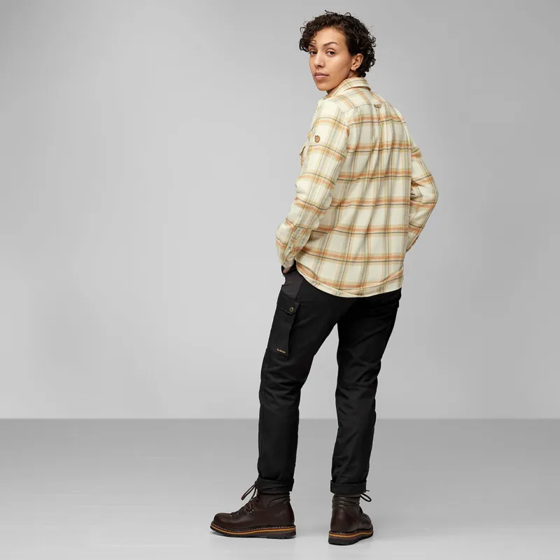 Fjallraven Women's Ovik Heavy Flannel Shirt Dawn Blue/ Breeze Blue-4