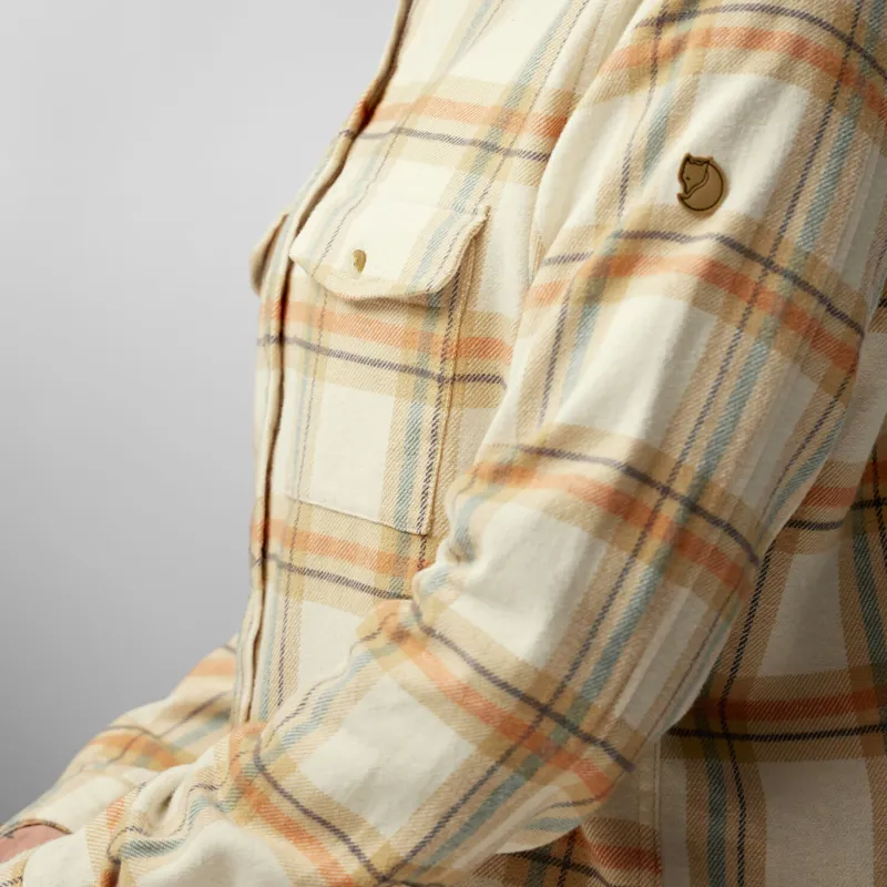 Fjallraven Women's Ovik Heavy Flannel Shirt Dawn Blue/ Breeze Blue-7