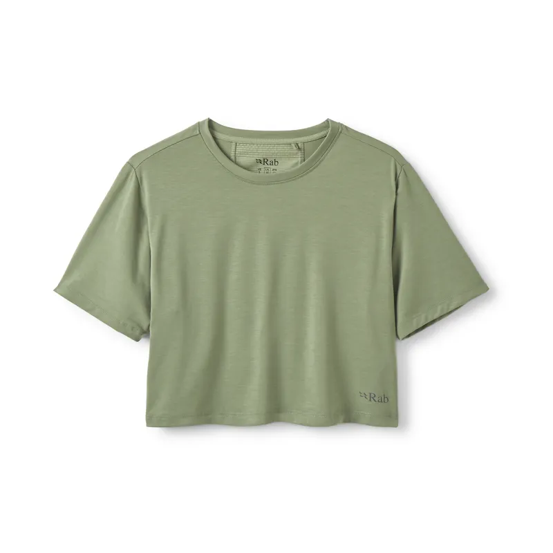 Rab Women's Rivelin Crop Tee Dark Fig Green