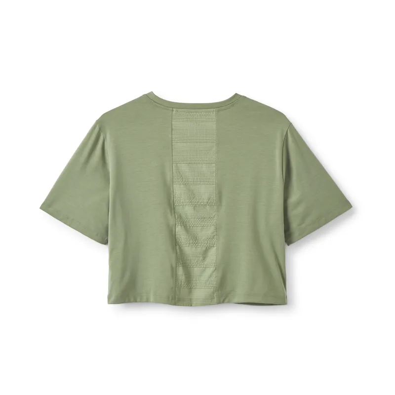 Rab Women's Rivelin Crop Tee Dark Fig Green-1