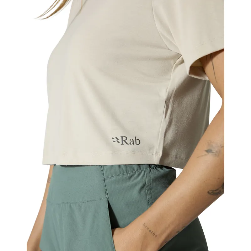 Rab Women's Rivelin Crop Tee Pebble-2