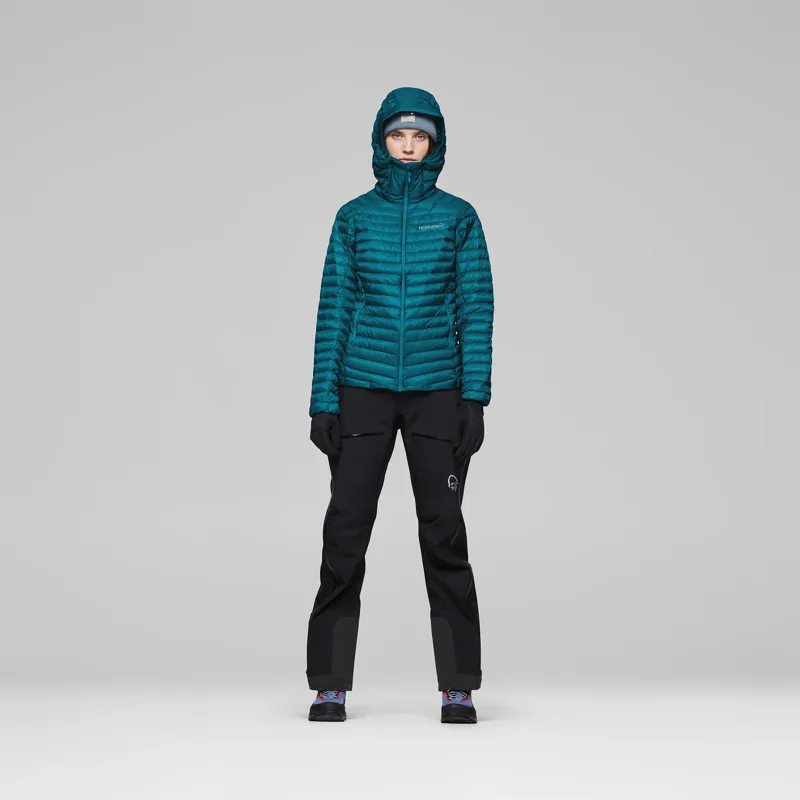 Norrona Women's Trollveggen Superlight Down800 Hooded Jacket Everglade-3
