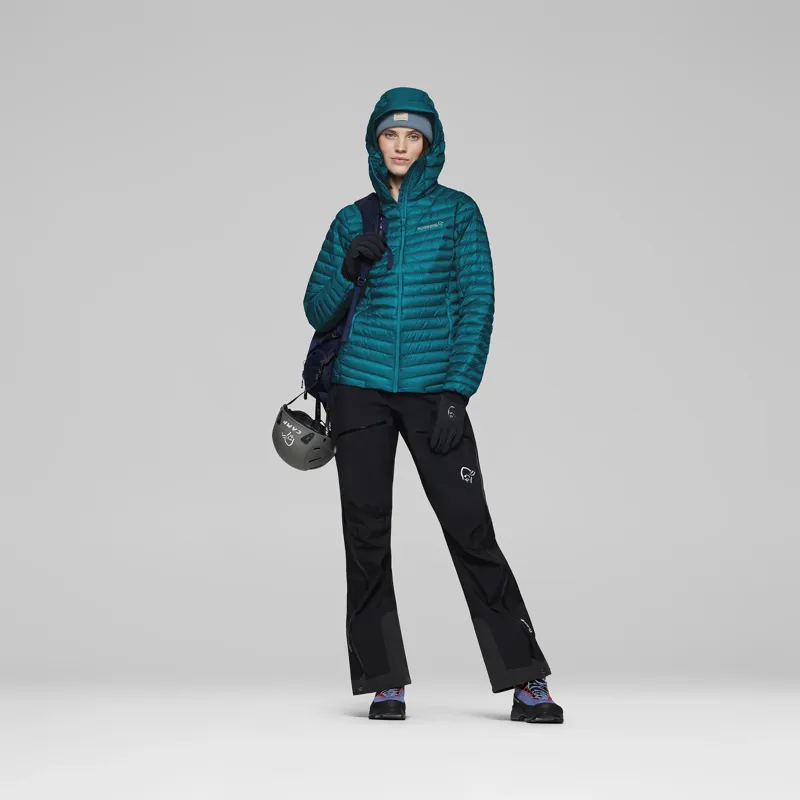 Norrona Women's Trollveggen Superlight Down800 Hooded Jacket Everglade-5