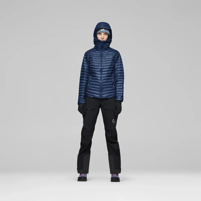 Norrona Women's Trollveggen Superlight Down800 Hooded Jacket Indigo-4