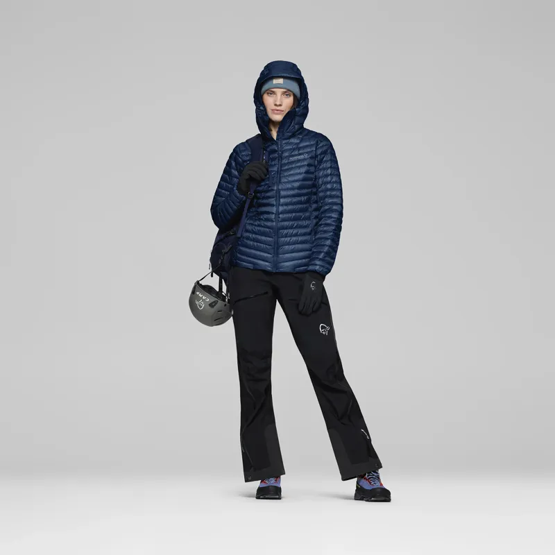 Norrona Women's Trollveggen Superlight Down800 Hooded Jacket Indigo-2