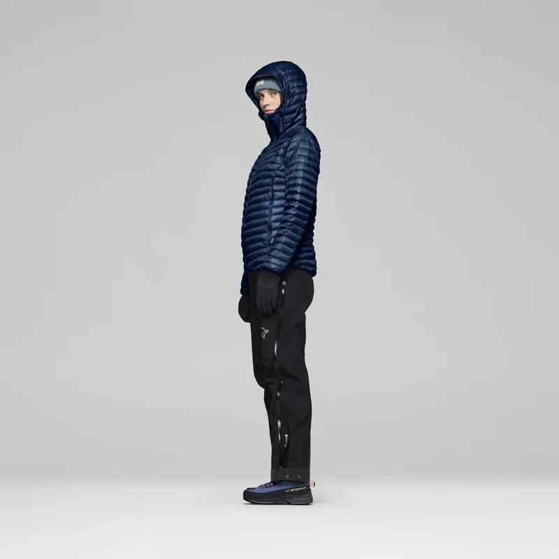 Norrona Women's Trollveggen Superlight Down800 Hooded Jacket Indigo-3