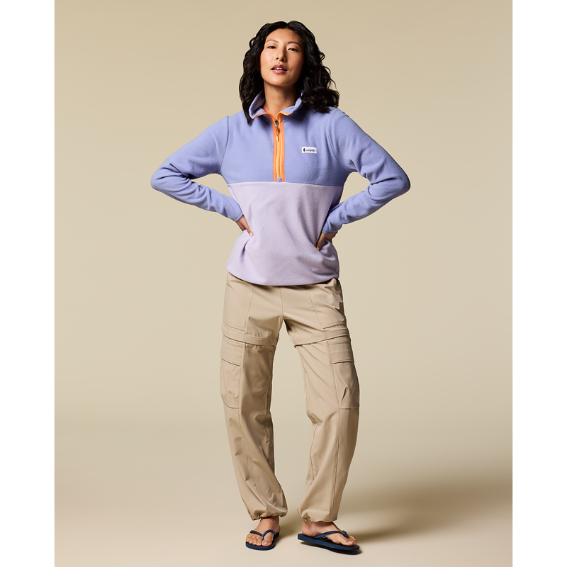 Cotopaxi Women's Amado Fleece Pullover Aster and Moonbeam-4