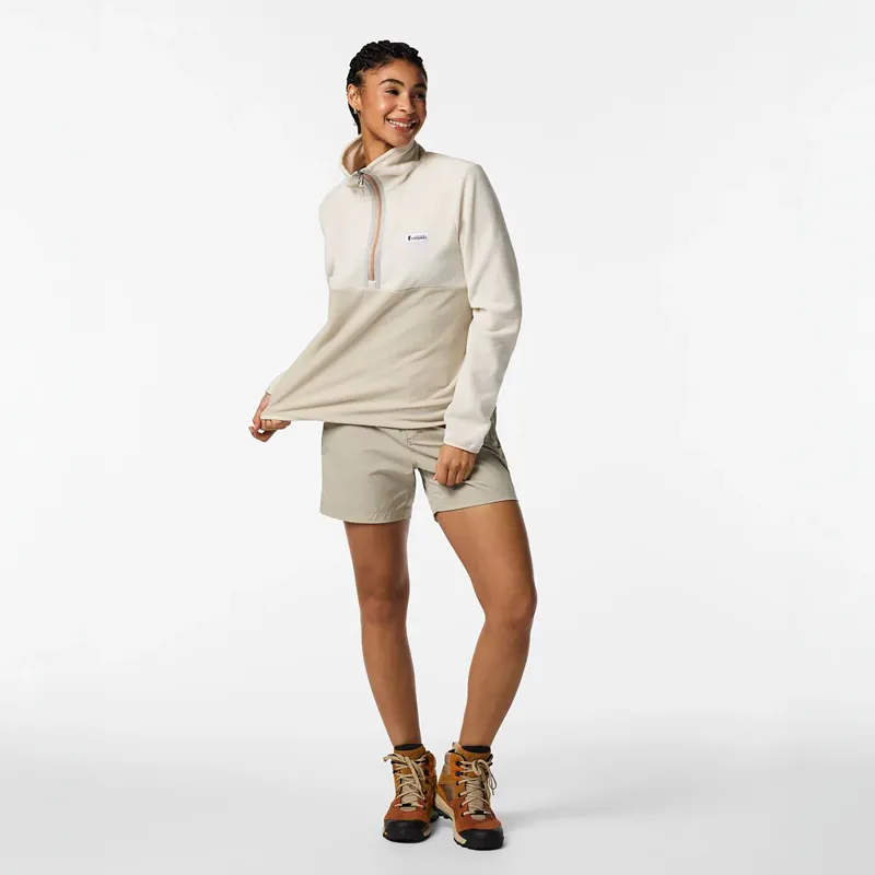 Cotopaxi Women's Amado Fleece Pullover Chalk and Mineral-2