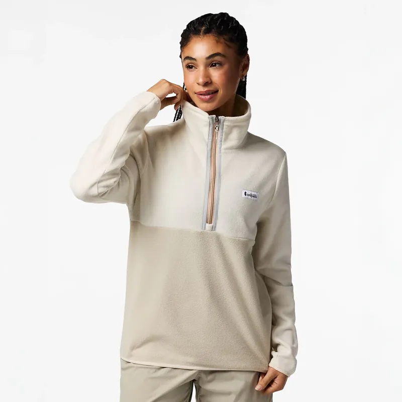 Cotopaxi Women's Amado Fleece Pullover Chalk and Mineral-3