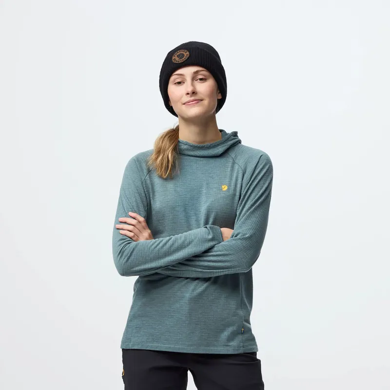 Fjallraven Women's Bergtagen Midlayer Hoodie Black-2
