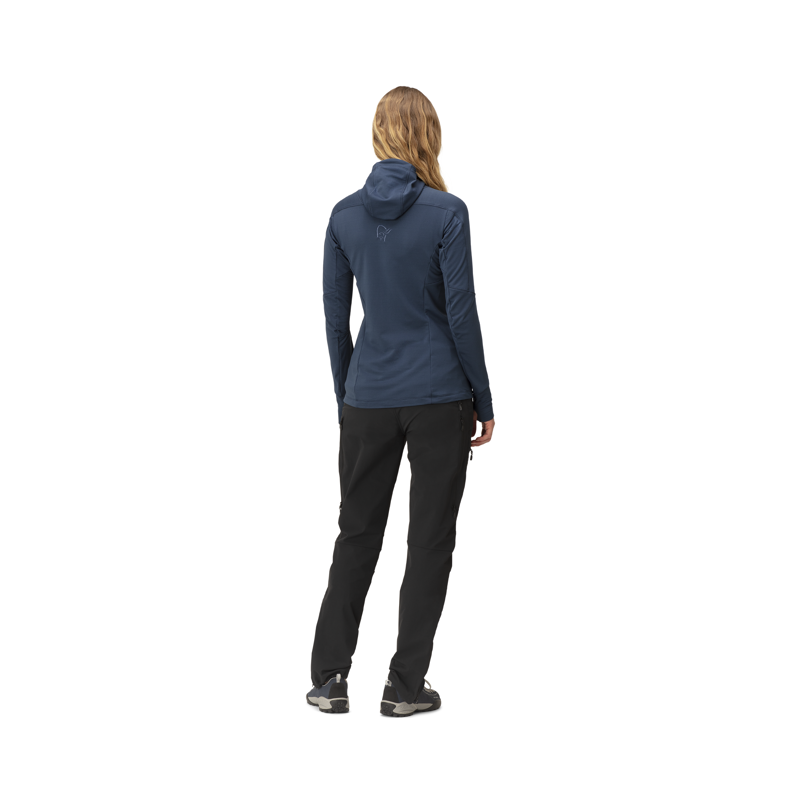 Norrona Women's Falketind Power Grid Hood Jacket Indigo Night-3