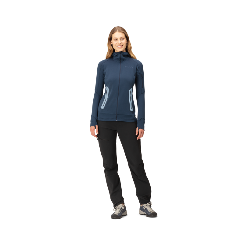 Norrona Women's Falketind Power Grid Hood Jacket Indigo Night-2