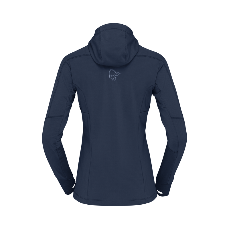 Norrona Women's Falketind Power Grid Hood Jacket Indigo Night-1