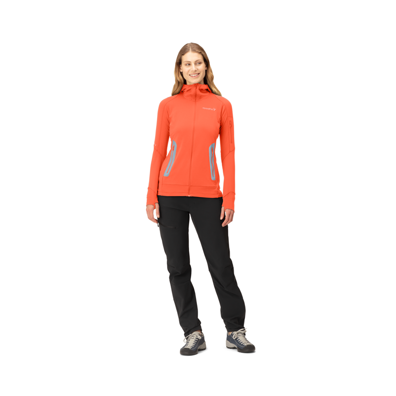 Norrona Women's Falketind Power Grid Hood Jacket Orange-2