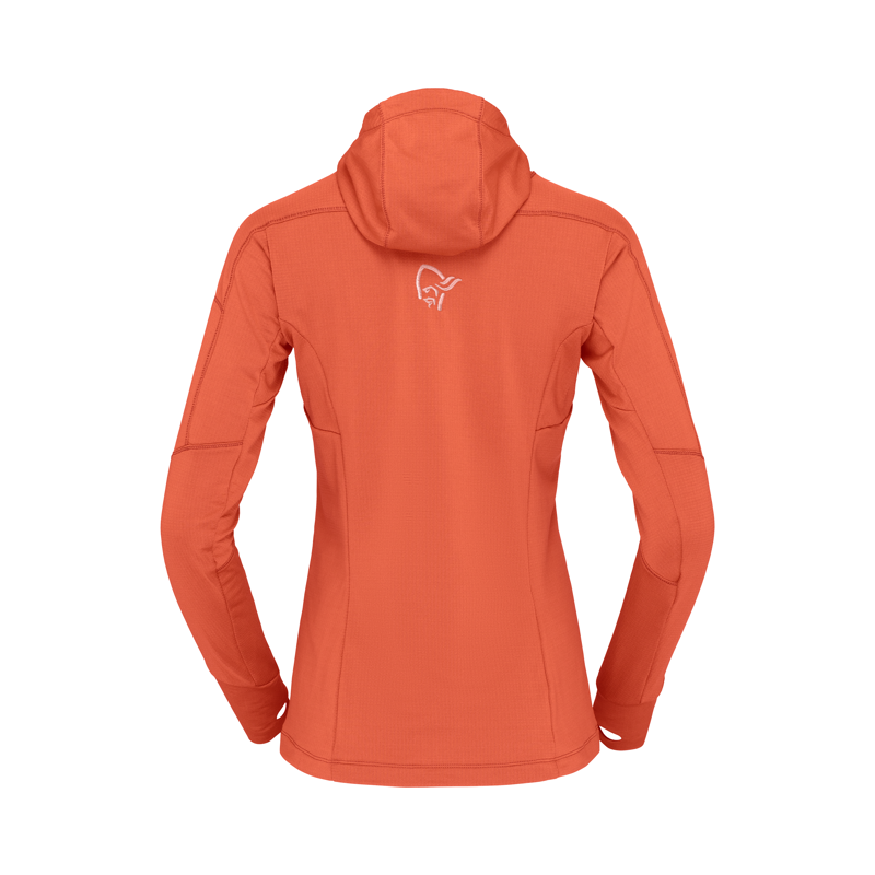 Norrona Women's Falketind Power Grid Hood Jacket Orange-1