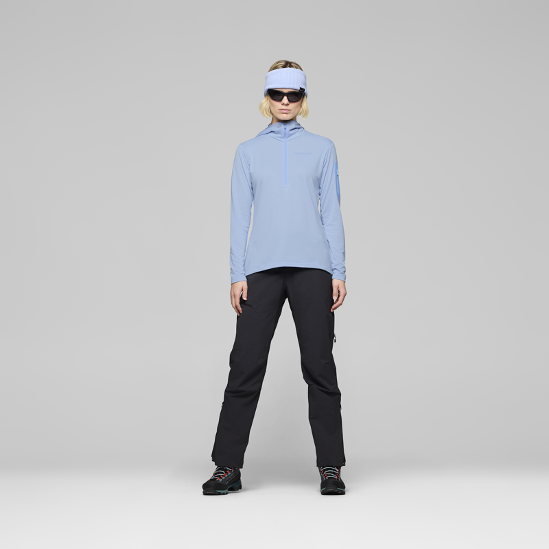 Norrona Women's Falketind Warm1 Hood Fleece Cashmere Blue Allure-4