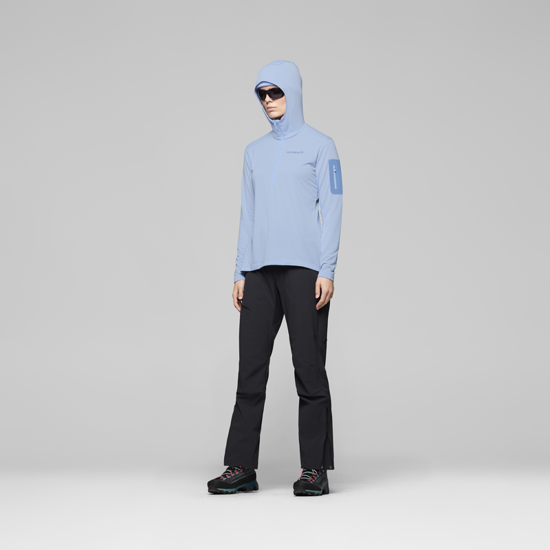 Norrona Women's Falketind Warm1 Hood Fleece Cashmere Blue Allure-3
