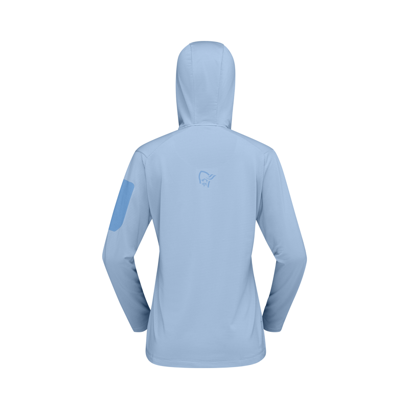 Norrona Women's Falketind Warm1 Hood Fleece Cashmere Blue Allure-2