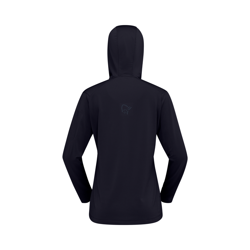 Norrona Women's Falketind Warm1 Hooded Fleece Caviar Black-2