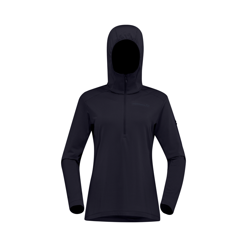 Norrona Women's Falketind Warm1 Hooded Fleece Caviar Black