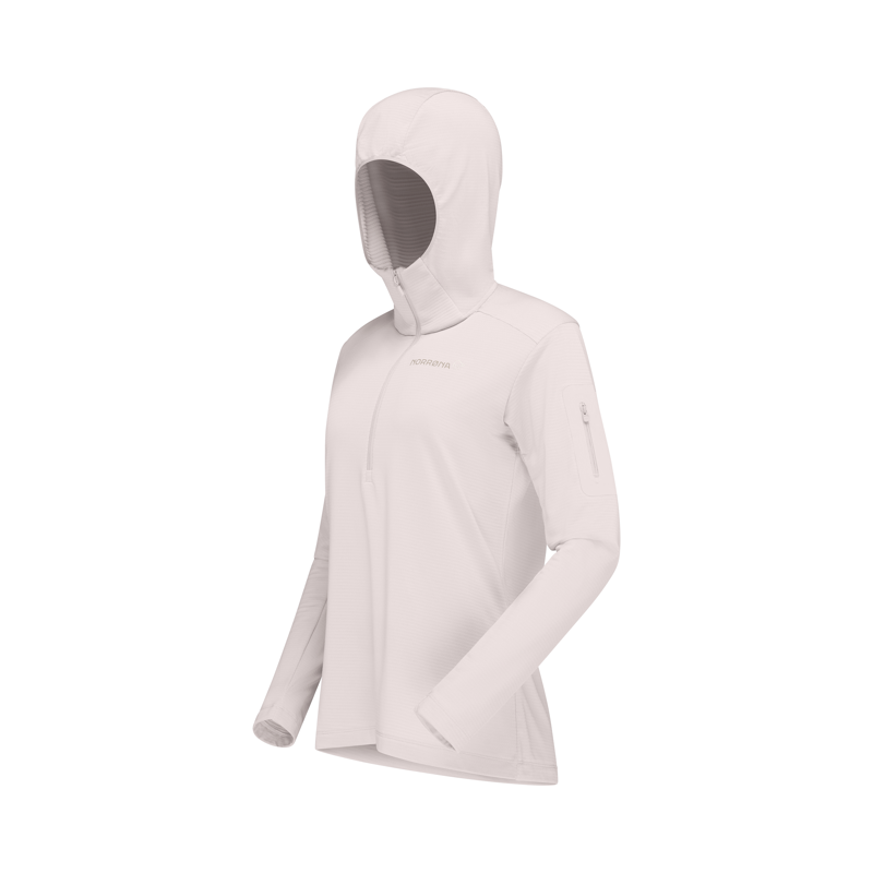 Norrona Women's Falketind Warm1 Hooded Fleece Oatmeal-2