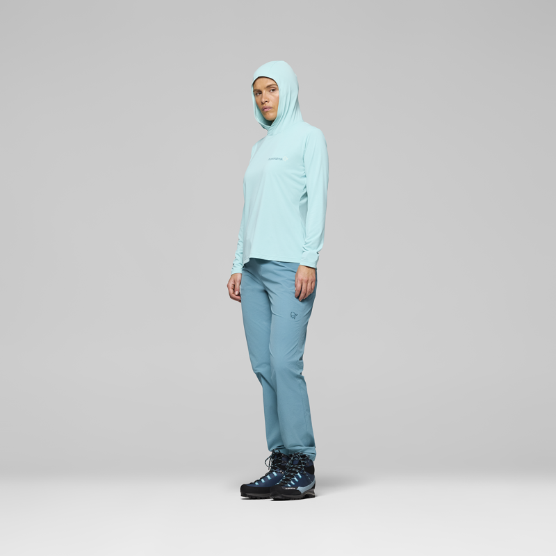 Norrona Women's Femund Tech Hood Aqua Haze-6