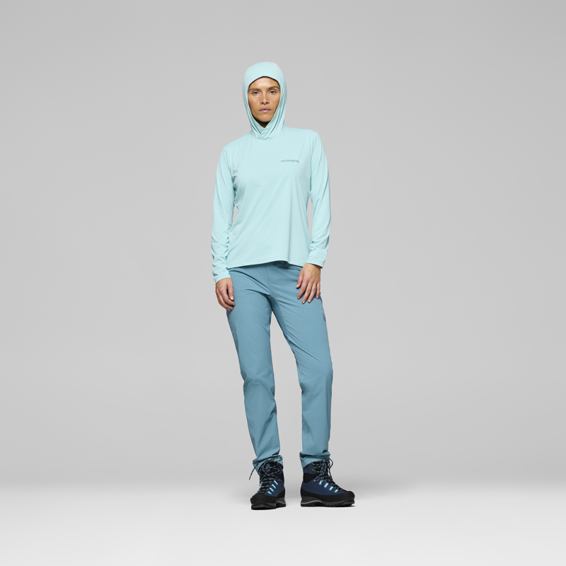 Norrona Women's Femund Tech Hood Aqua Haze-4