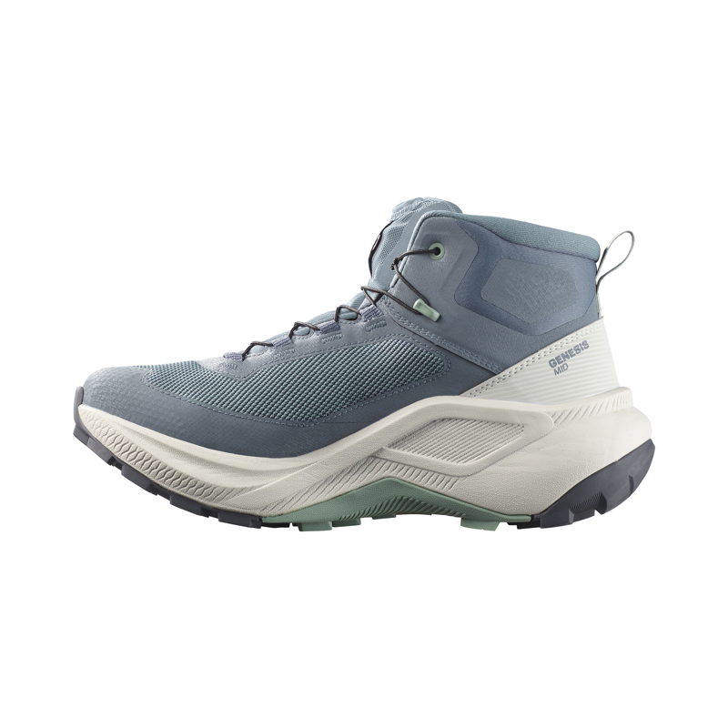 Salomon Women's Genesis Mid GTX Hiking Shoes Grisaille Green Milieu-2