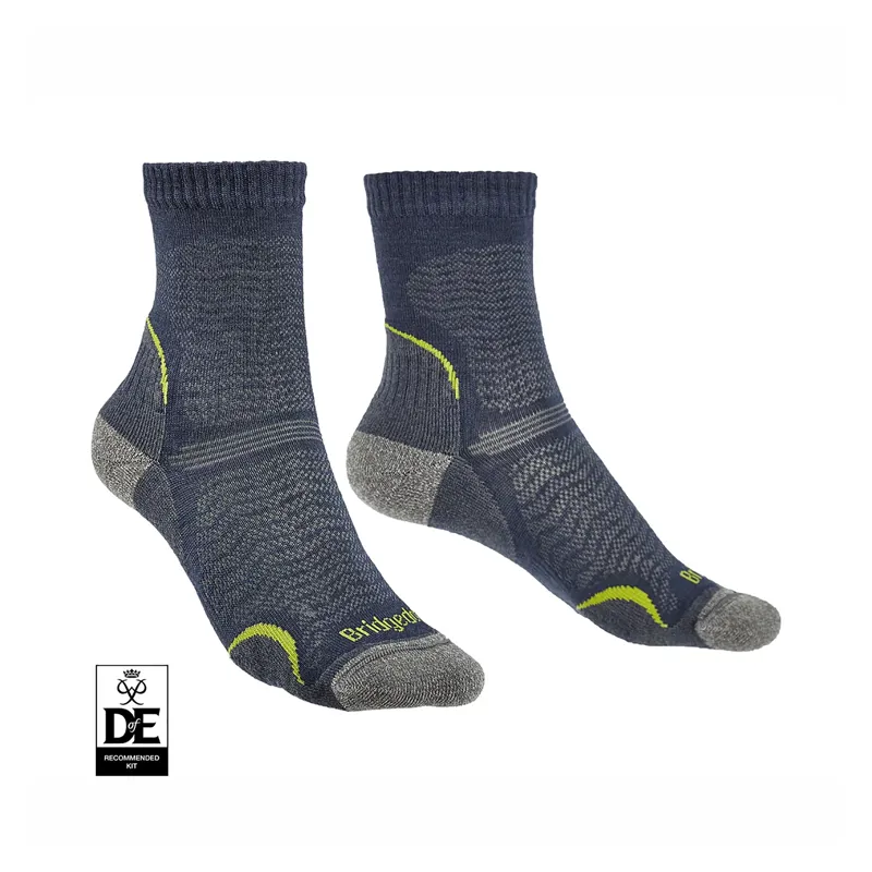 Bridgedale Women's Hike Ultra Light Merino Performance Crew Socks Denim-1