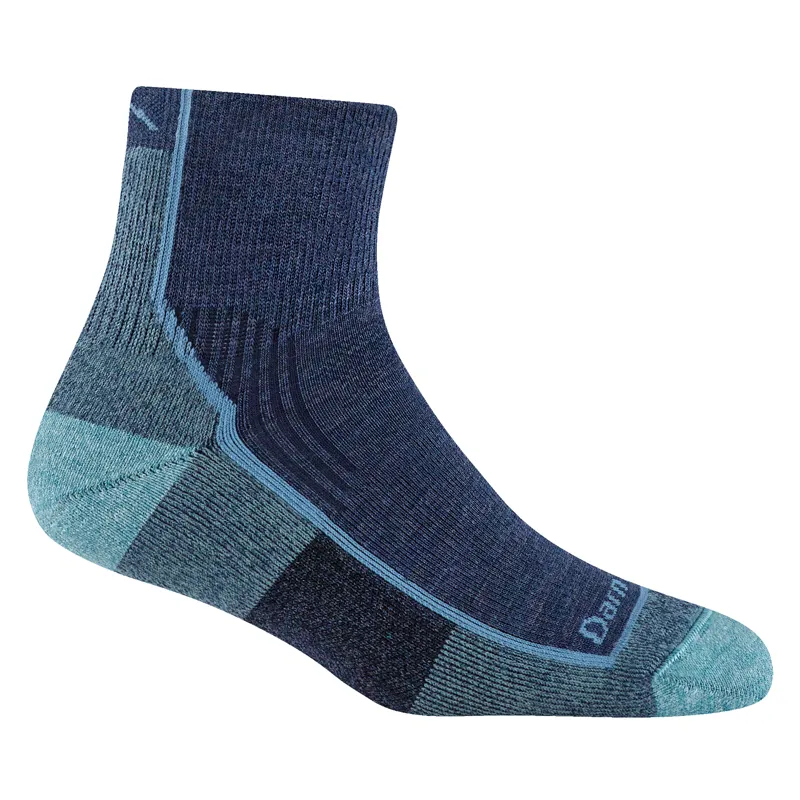 Darn Tough Womens Hiker Quarter Midweight Hiking Socks Blue Jay