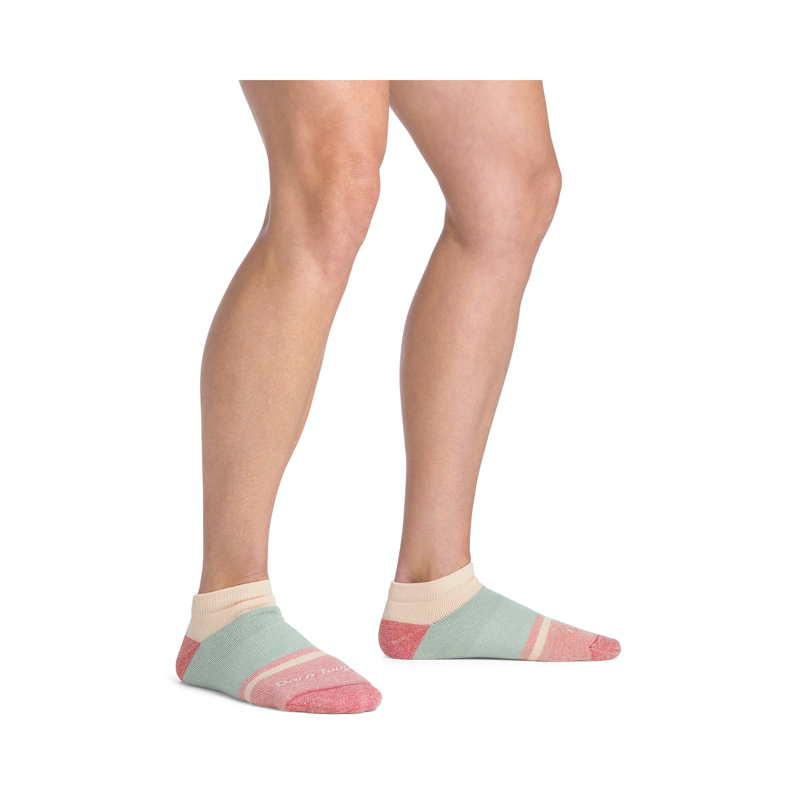 Darn Tough Women's Home Base No Show Heavyweight Socks with Full Cushion Honeydew-1