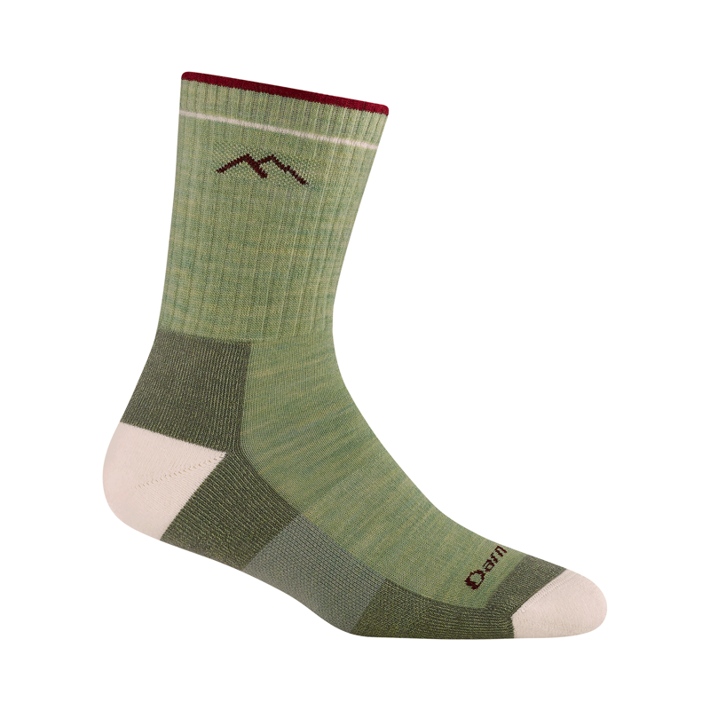 Darn Tough Womens Hiker Micro Crew Mid Cushion Hiking Socks Mint