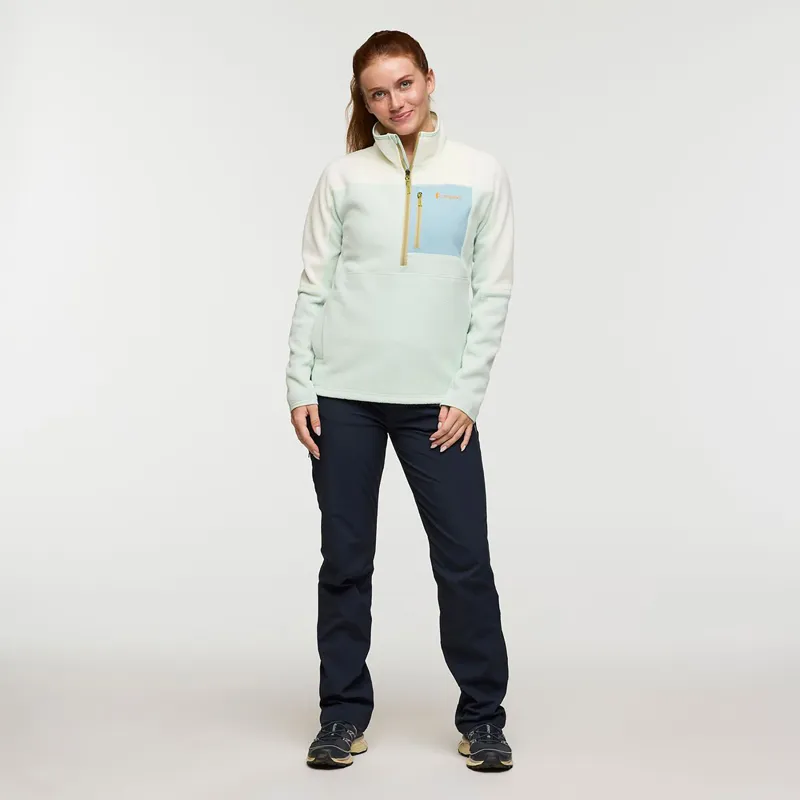 Cotopaxi Women's Abrazo Hooded Half-Zip Fleece Dew Foam-2