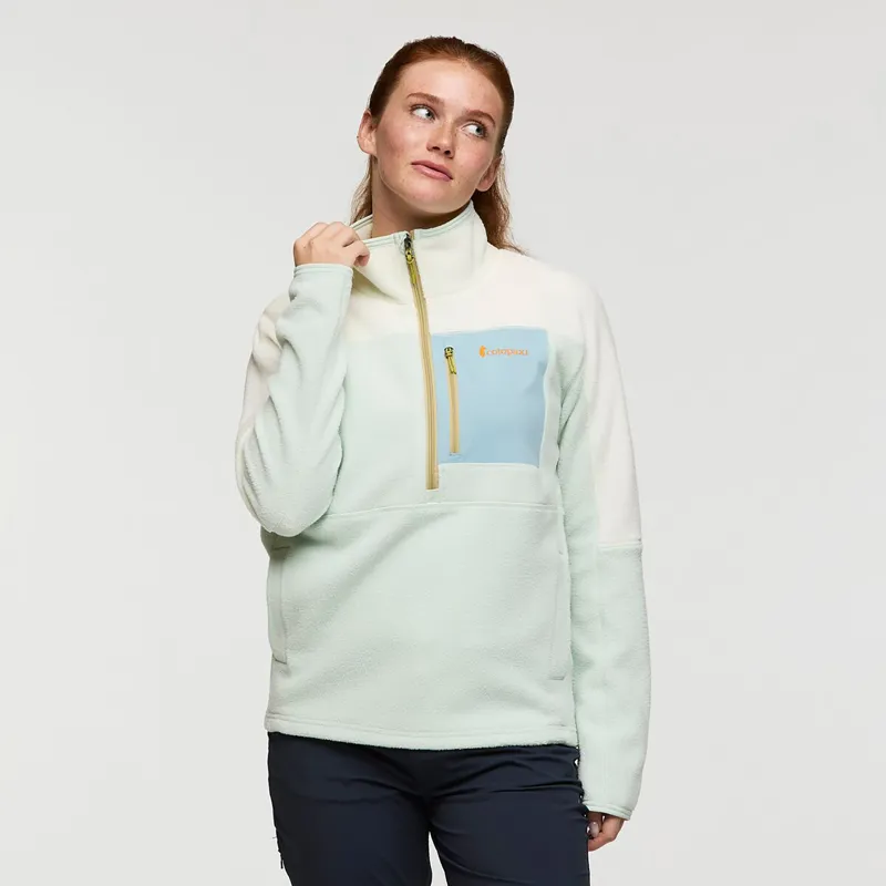 Cotopaxi Women's Abrazo Hooded Half-Zip Fleece Dew Foam-3