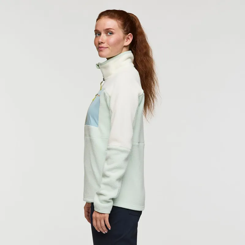 Cotopaxi Women's Abrazo Hooded Half-Zip Fleece Dew Foam-4
