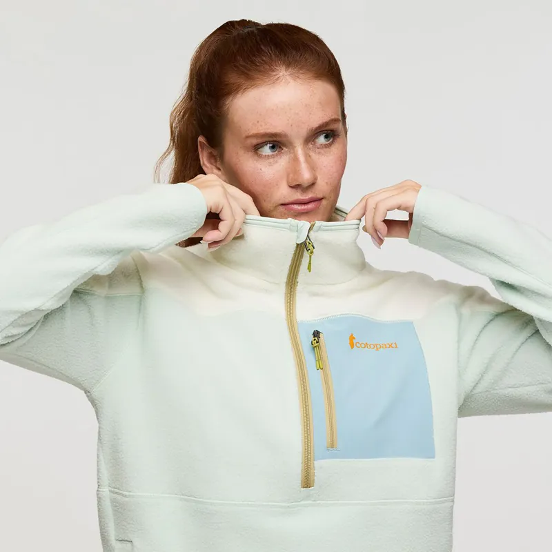 Cotopaxi Women's Abrazo Hooded Half-Zip Fleece Dew Foam-7