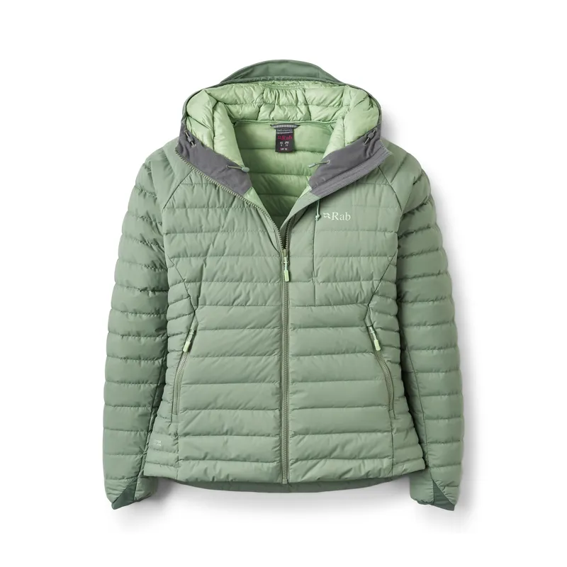 Rab Women's Microlight Windstopper Hoodie Dark Fig Green